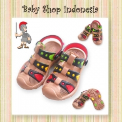 large sepatu sandal coklat